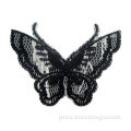 Butterfly embroidery patch in white and black color, various designs are available